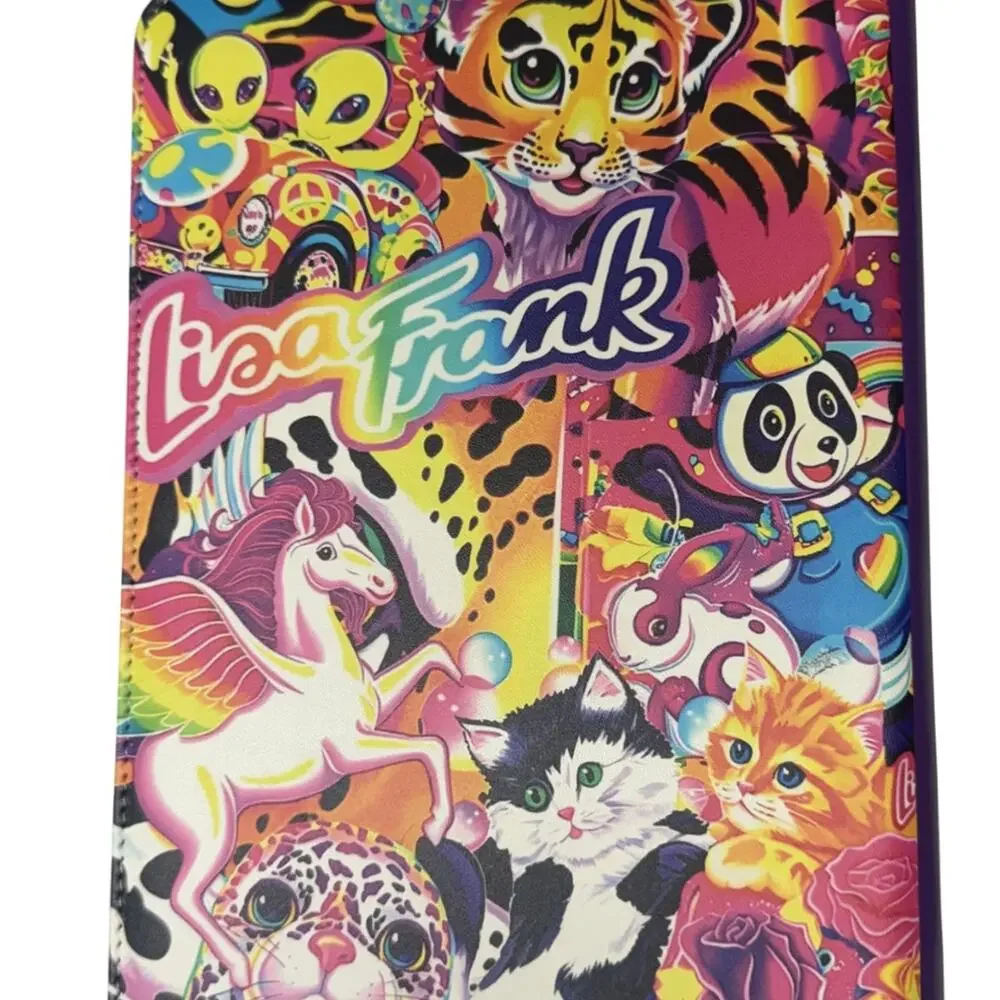 Lisa Frank A5 Zipper Binder with printed paper
